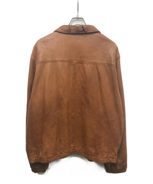 POLO RALPH LAUREN（ポロ・ラルフローレン）POLO RALPH LAUREN (ポロ・ラルフローレン) 90s レザー スイングトップ ブラウン サイズ:XXLの古着・服飾アイテム