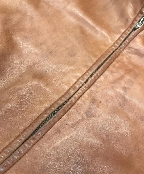 POLO RALPH LAUREN（ポロ・ラルフローレン）POLO RALPH LAUREN (ポロ・ラルフローレン) 90s レザー スイングトップ ブラウン サイズ:XXLの古着・服飾アイテム