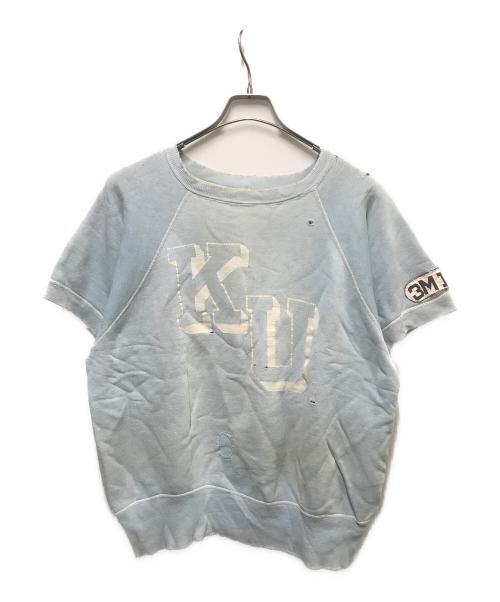 USED（ユーズド）USED (ユーズド) 半袖ラグランスリーブスウェット スカイブルー サイズ:不明の古着・服飾アイテム