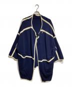 Chloeクロエ）の古着「OVERSIZE CONTRAST TRIM COAT/オーバーサイズ・コントラストトリム・コート」｜ネイビー