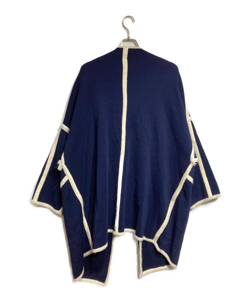 Chloe（クロエ）Chloe (クロエ) OVERSIZE CONTRAST TRIM COAT/オーバーサイズ・コントラストトリム・コート ネイビー サイズ:XSの古着・服飾アイテム