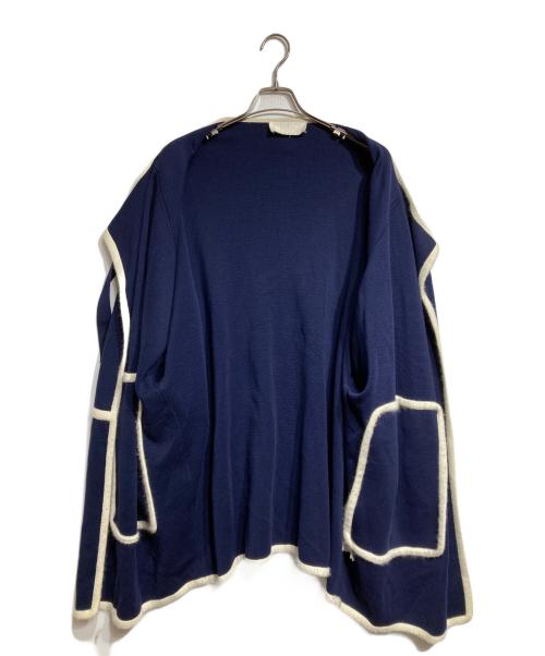 Chloe（クロエ）Chloe (クロエ) OVERSIZE CONTRAST TRIM COAT/オーバーサイズ・コントラストトリム・コート ネイビー サイズ:XSの古着・服飾アイテム