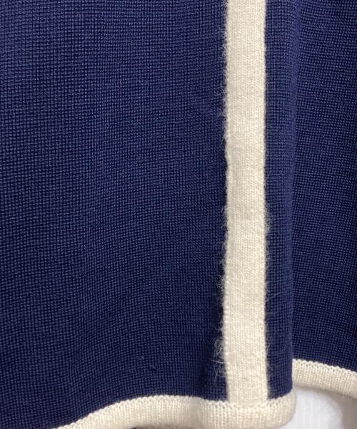 Chloe（クロエ）Chloe (クロエ) OVERSIZE CONTRAST TRIM COAT/オーバーサイズ・コントラストトリム・コート ネイビー サイズ:XSの古着・服飾アイテム