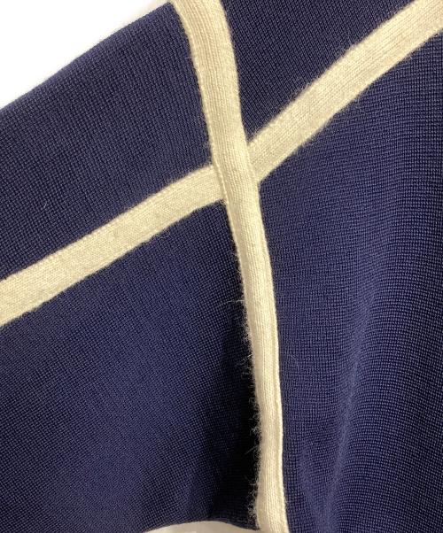 Chloe（クロエ）Chloe (クロエ) OVERSIZE CONTRAST TRIM COAT/オーバーサイズ・コントラストトリム・コート ネイビー サイズ:XSの古着・服飾アイテム