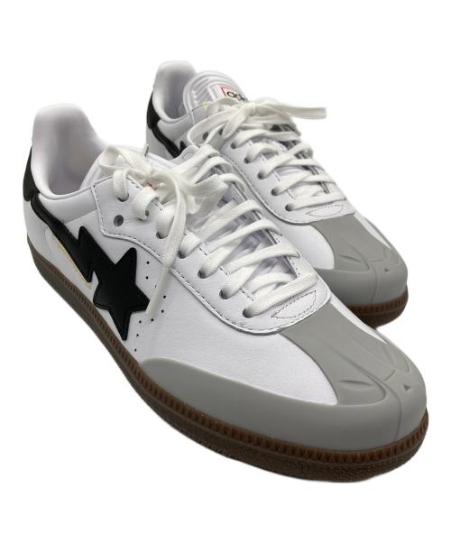 adidas（アディダス）adidas (アディダス) A BATHING APE (アベイシングエイプ) SAMBA BAPE ‘White’ ホワイト サイズ:	SIZE US8.5（26.5cm） 未使用品の古着・服飾アイテム