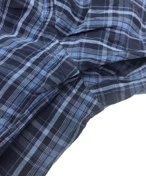 POLO RALPH LAUREN（ポロ・ラルフローレン）POLO RALPH LAUREN (ポロ・ラルフローレン) 90s CUSTOM FIT シルクブレンドボタンダウンシャツ ブルー サイズ:Ｌの古着・服飾アイテム