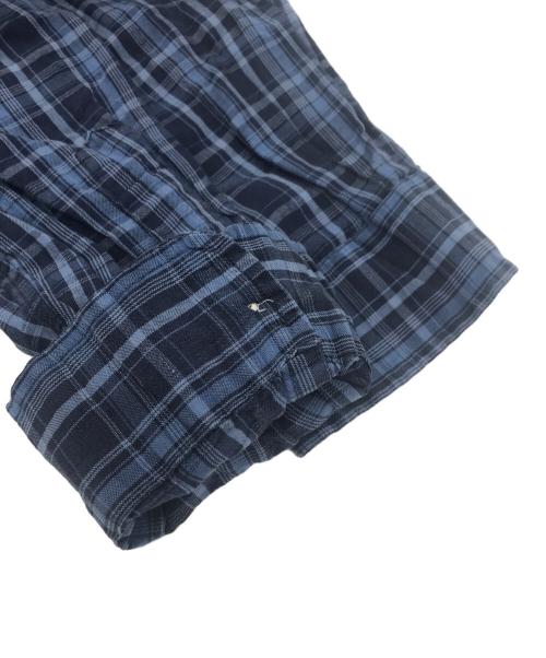 POLO RALPH LAUREN（ポロ・ラルフローレン）POLO RALPH LAUREN (ポロ・ラルフローレン) 90s CUSTOM FIT シルクブレンドボタンダウンシャツ ブルー サイズ:Ｌの古着・服飾アイテム