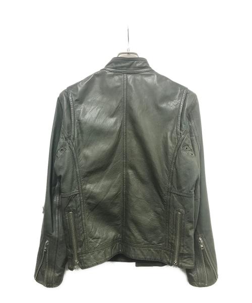 AVIREX（アヴィレックス）AVIREX (アヴィレックス) レザーライダースジャケット グリーン サイズ:SIZE Mの古着・服飾アイテム