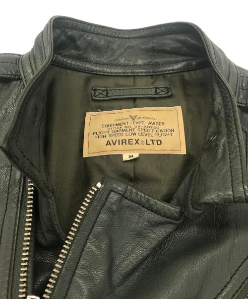AVIREX（アヴィレックス）AVIREX (アヴィレックス) レザーライダースジャケット グリーン サイズ:SIZE Mの古着・服飾アイテム