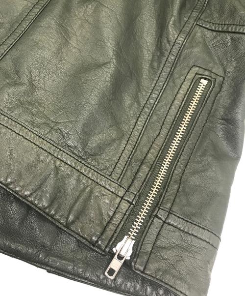 AVIREX（アヴィレックス）AVIREX (アヴィレックス) レザーライダースジャケット グリーン サイズ:SIZE Mの古着・服飾アイテム