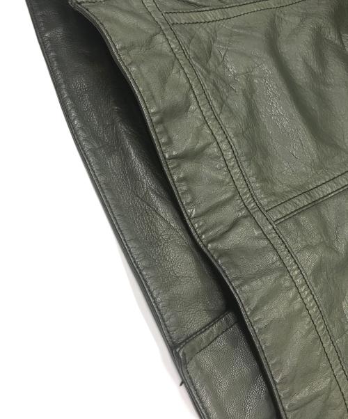 AVIREX（アヴィレックス）AVIREX (アヴィレックス) レザーライダースジャケット グリーン サイズ:SIZE Mの古着・服飾アイテム