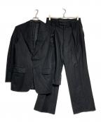 GUCCIグッチ）の古着「ウールピンストライプセットアップ/Pinstripe Wool Set-up」｜ブラック