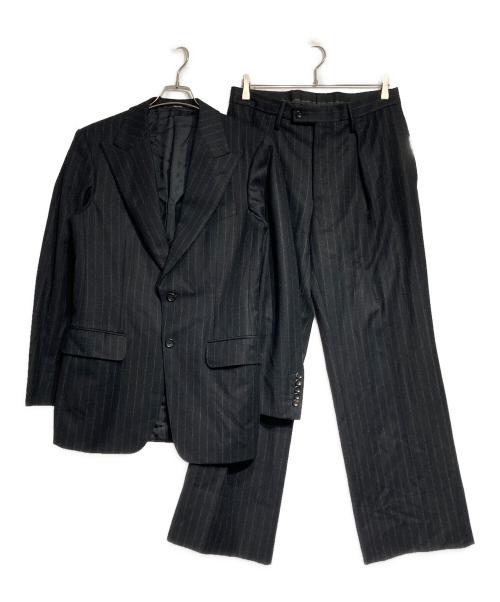 GUCCI（グッチ）GUCCI (グッチ) ウールピンストライプセットアップ/Pinstripe Wool Set-up ブラック サイズ:46の古着・服飾アイテム