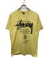 stussy（ステューシー）の古着「ワールドツアーTシャツ」｜イエロー