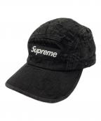 SUPREMEシュプリーム）の古着「Frayed Logos Camp Cap」｜ブラック