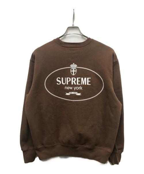 SUPREME（シュプリーム）Supreme (シュプリーム) Crest Crewneck ブラウン サイズ:SIZE Sの古着・服飾アイテム