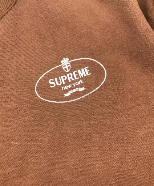 SUPREME（シュプリーム）Supreme (シュプリーム) Crest Crewneck ブラウン サイズ:SIZE Sの古着・服飾アイテム