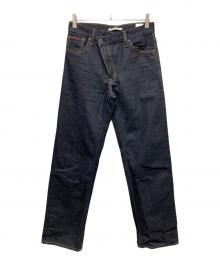 Calvin Klein（カルバンクライン）の古着「90s Straight Asymmetric Jeans」｜インディゴ