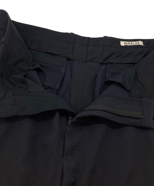 AURALEE（オーラリー）AURALEE (オーラリー) HARD TWIST WOOL DOBBY SLIT SLACKS/ハードツイスト ウール ドビー スリット スラックス ネイビー サイズ:4の古着・服飾アイテム