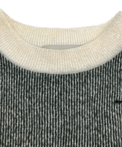 FUMIE=TANAKA（フミエタナカ）FUMIE=TANAKA (フミエタナカ) giza v vest グリーン×ホワイト サイズ:２の古着・服飾アイテム