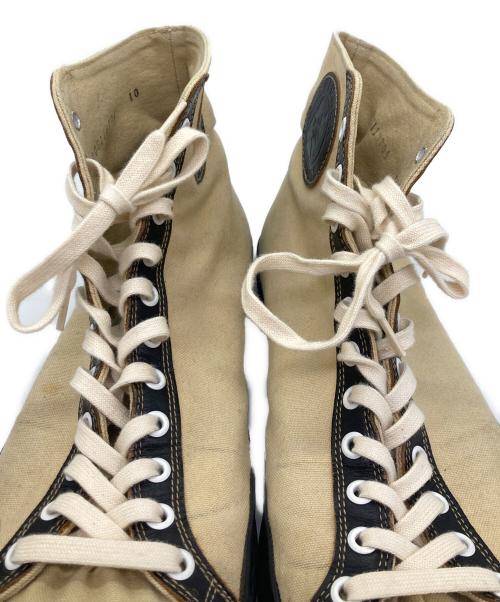 BUTCHER PRODUCTS（ブッチャープロダクツ）BUTCHER PRODUCTS (ブッチャープロダクツ) FLYING B ハイカットキャンバススニーカー ベージュ サイズ:SIZE 10　（28.0cm前後）の古着・服飾アイテム