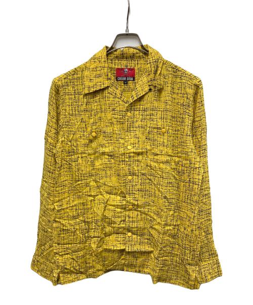 CREAM SODA（クリームソーダ）CREAM SODA (クリームソーダ) レーヨンシャツ イエロー サイズ:Mの古着・服飾アイテム