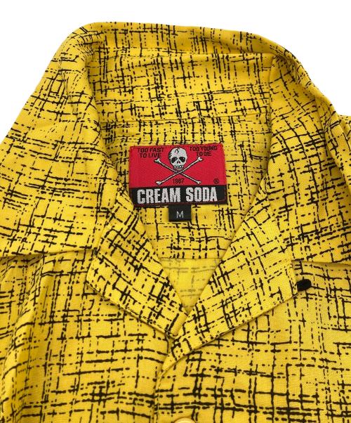 CREAM SODA（クリームソーダ）CREAM SODA (クリームソーダ) レーヨンシャツ イエロー サイズ:Mの古着・服飾アイテム