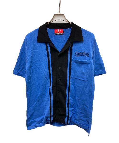 CREAM SODA（クリームソーダ）CREAM SODA (クリームソーダ) ニットシャツ ブルー×ブラック サイズ:SIZE Mの古着・服飾アイテム