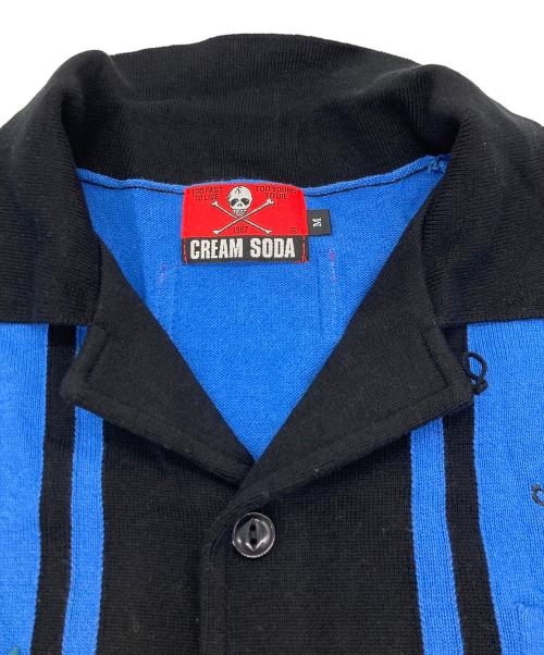 CREAM SODA（クリームソーダ）CREAM SODA (クリームソーダ) ニットシャツ ブルー×ブラック サイズ:SIZE Mの古着・服飾アイテム