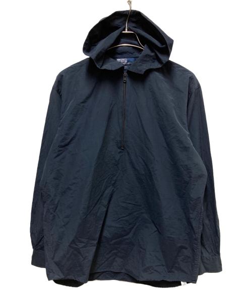 POLO RALPH LAUREN（ポロ・ラルフローレン）POLO RALPH LAUREN (ポロ・ラルフローレン) ハーフジップフーディーシャツ ネイビー サイズ:LARGEの古着・服飾アイテム