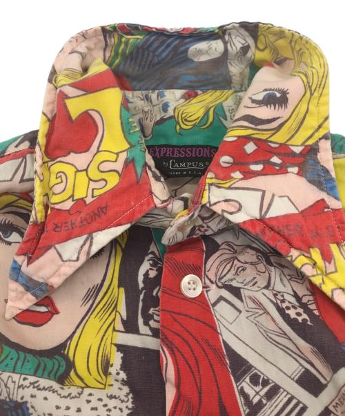 EXPRESSIONS by CAMPUS（エクスプレッションバイキャンパス）EXPRESSIONS by CAMPUS (エクスプレッションバイキャンパス) AMERICAN COMIC PATTERN SHIRT マルチカラー サイズ:Lの古着・服飾アイテム