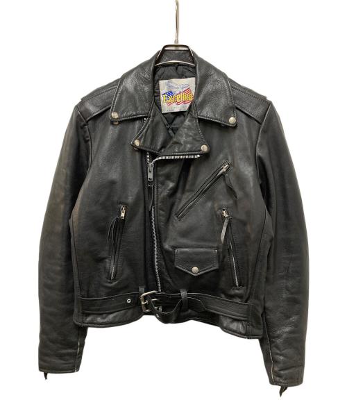 EXCELLED（エクセル）EXCELLED (エクセル) 80s-90s レザーダブルライダースジャケット ブラック サイズ:	SIZE 40の古着・服飾アイテム
