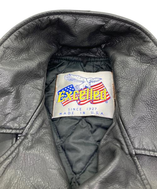 EXCELLED（エクセル）EXCELLED (エクセル) 80s-90s レザーダブルライダースジャケット ブラック サイズ:	SIZE 40の古着・服飾アイテム