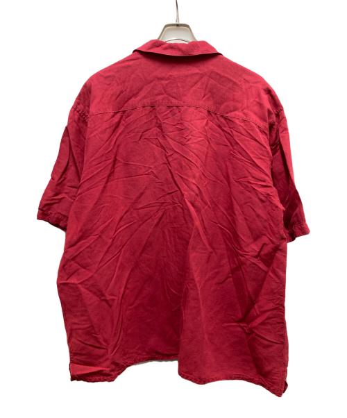 GAP（ギャップ）GAP (ギャップ) リネンブレンドループカラーシャツ レッド サイズ:Lの古着・服飾アイテム