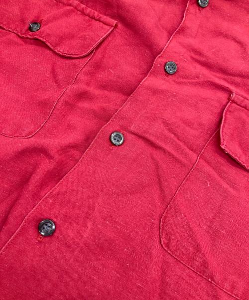 GAP（ギャップ）GAP (ギャップ) リネンブレンドループカラーシャツ レッド サイズ:Lの古着・服飾アイテム