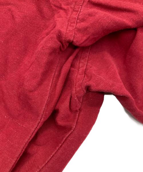 GAP（ギャップ）GAP (ギャップ) リネンブレンドループカラーシャツ レッド サイズ:Lの古着・服飾アイテム