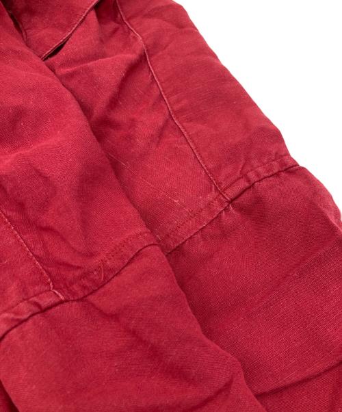 GAP（ギャップ）GAP (ギャップ) リネンブレンドループカラーシャツ レッド サイズ:Lの古着・服飾アイテム