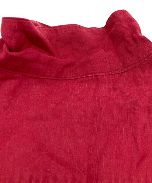 GAP（ギャップ）GAP (ギャップ) リネンブレンドループカラーシャツ レッド サイズ:Lの古着・服飾アイテム