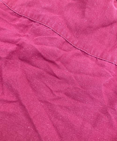 GAP（ギャップ）GAP (ギャップ) リネンブレンドループカラーシャツ レッド サイズ:Lの古着・服飾アイテム