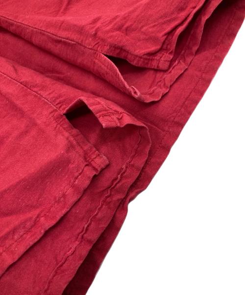 GAP（ギャップ）GAP (ギャップ) リネンブレンドループカラーシャツ レッド サイズ:Lの古着・服飾アイテム