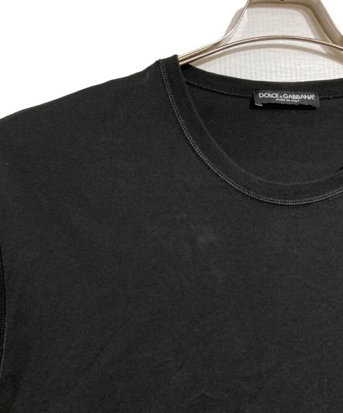 DOLCE & GABBANA（ドルチェ＆ガッバーナ）DOLCE & GABBANA (ドルチェ＆ガッバーナ) ロゴテープTシャツ/Logo Tape Tee ブラック サイズ:54の古着・服飾アイテム