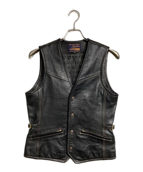 THE FLAT HEAD（ザ・フラットヘッド）THE FLAT HEAD (ザ・フラットヘッド) ディアスキンレザーベスト/Deerskin Leather Vest ブラック サイズ:36の古着・服飾アイテム