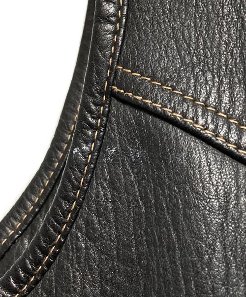 THE FLAT HEAD（ザ・フラットヘッド）THE FLAT HEAD (ザ・フラットヘッド) ディアスキンレザーベスト/Deerskin Leather Vest ブラック サイズ:36の古着・服飾アイテム