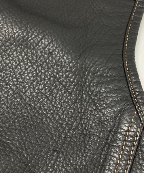 THE FLAT HEAD（ザ・フラットヘッド）THE FLAT HEAD (ザ・フラットヘッド) ディアスキンレザーベスト/Deerskin Leather Vest ブラック サイズ:36の古着・服飾アイテム