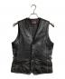 THE FLAT HEAD（ザ・フラットヘッド）の古着「ディアスキンレザーベスト/Deerskin Leather Vest」｜ブラック