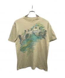 Hanes（ヘインズ）の古着「90sアニマルプリントTシャツ」｜ベージュ