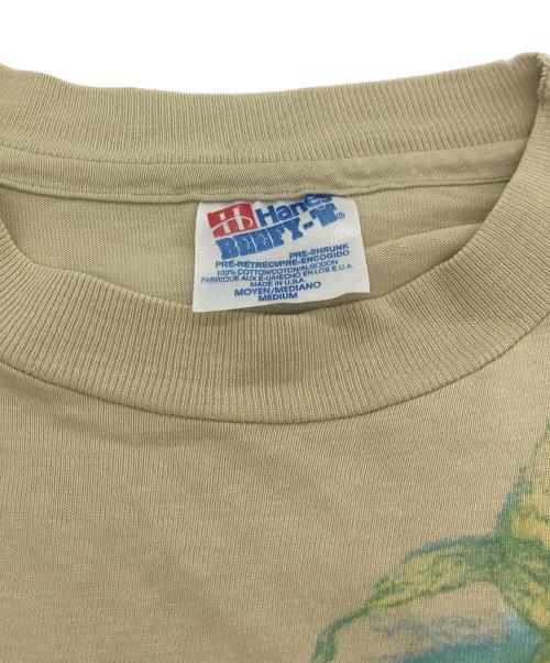 Hanes（ヘインズ）Hanes (ヘインズ) 90sアニマルプリントTシャツ ベージュ サイズ:SIZE Mの古着・服飾アイテム