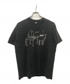 FRUIT OF THE LOOMフルーツオブザルーム）の古着「90S アートプリントtシャツ」｜ブラック