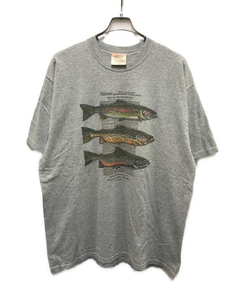 WASATCH DRY GOODS（ワサッチ ドライ グッズ）WASATCH DRY GOODS (ワサッチ ドライ グッズ) フィッシュプリントTシャツ グレー サイズ:XLの古着・服飾アイテム