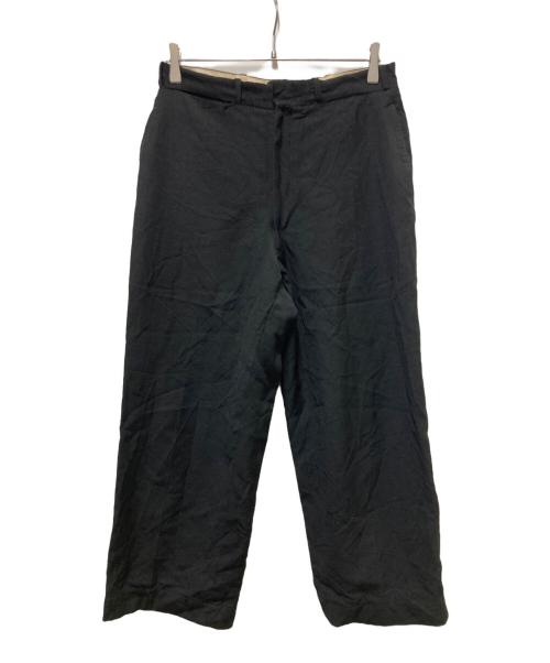 USED（ユーズド）USED (ユーズド) ギャバジンストレートパンツ ブラック サイズ:ウエスト実寸74cmの古着・服飾アイテム